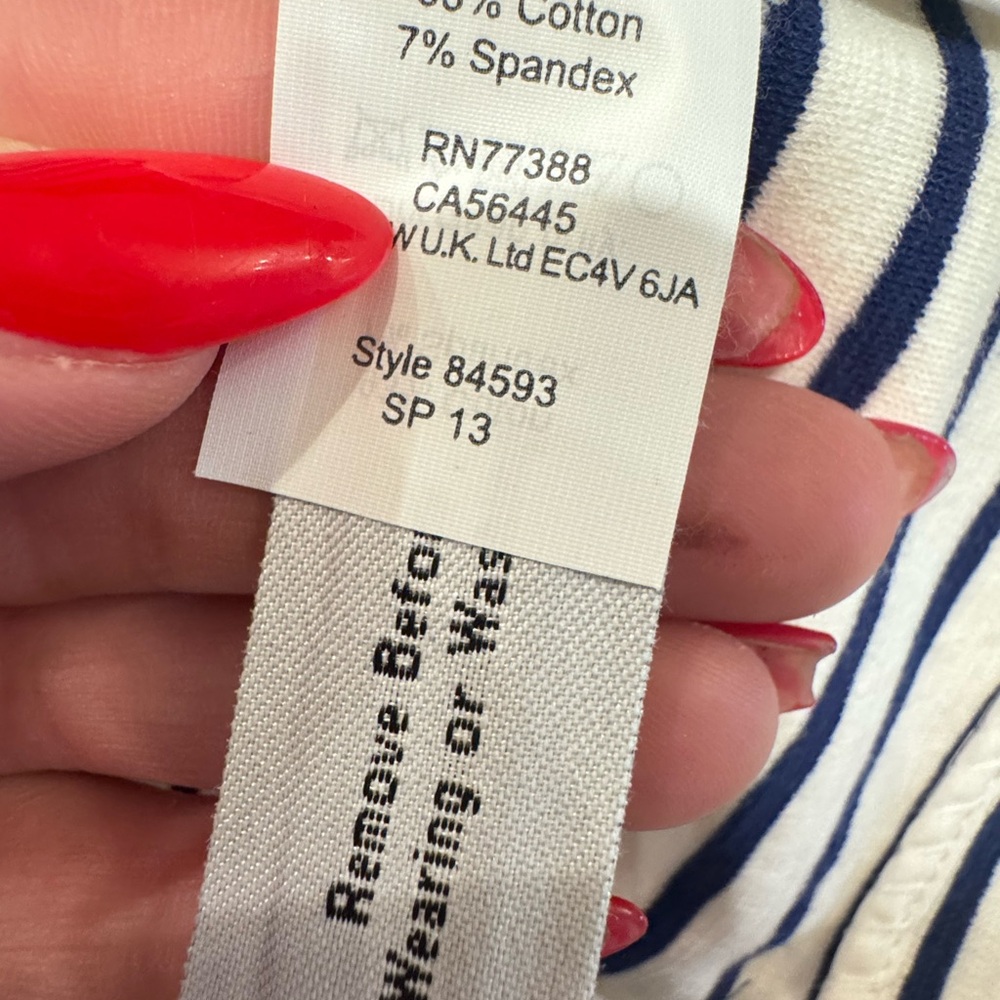 J. Crew Navy and White Striped Blazer size Small - Picture 7 of 7